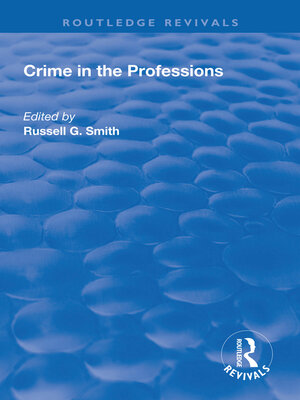cover image of Crime in the Professions